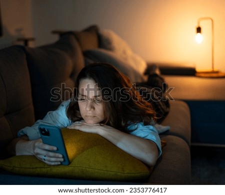 Similar – Image, Stock Photo Young sad woman looking outside through balcony of an apartment building