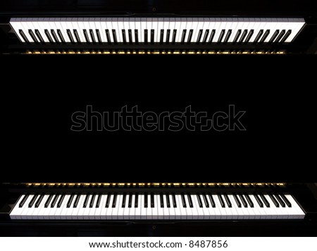 piano keyboard top and bottom border