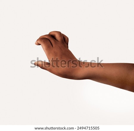 Similar – Image, Stock Photo Close up child hands touching snail