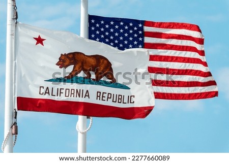 Similar – Image, Stock Photo American flag on floating boat