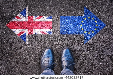 Similar – Foto Bild In or Out? Brexit Flaggen