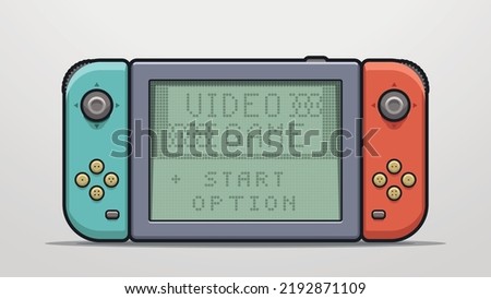 retro game menu on modern console screen