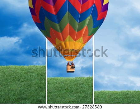 fine image of colorful hot air balloon background