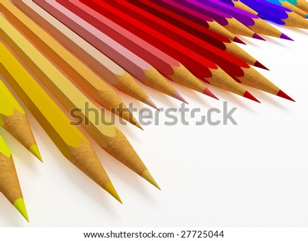 fine image of colorful pencil rainbow composition background