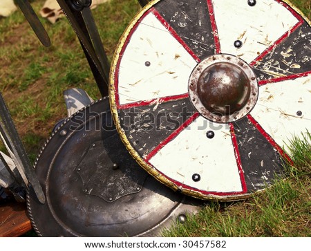 fine image of ancient shield medioeval background