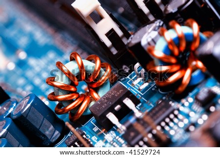 fine close up image of electronic computer component background