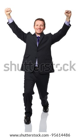portrait of happy man isolated on white background