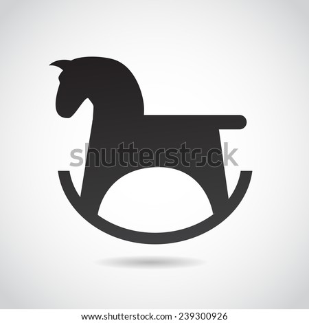 Horse rocking icon isolated on white background.VECTOR art.