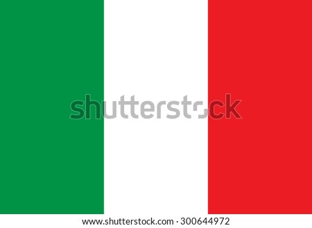 Italian flag illustration. Vector art.