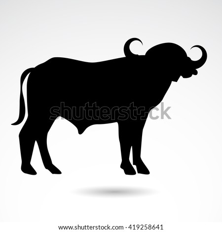 Buffalo icon isolated on white background. Vector art.
