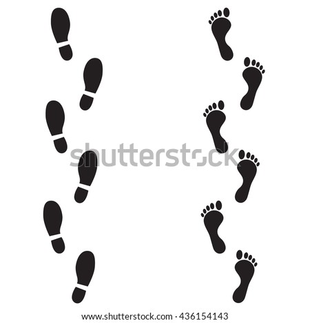 Foot print icon isolated on white background. Vector art.