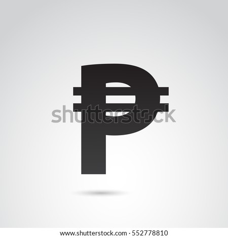Peso icon isolated on white background. Vector art.