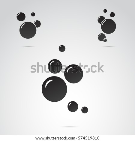 Bubble icon isolated on white background. Vector art.