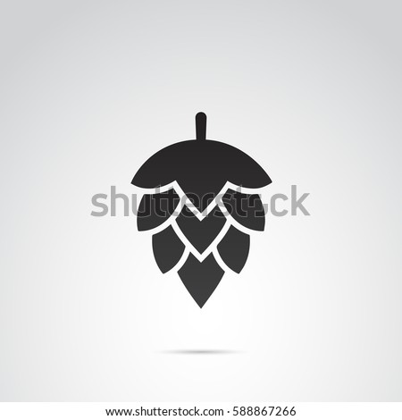 Hop icon isolated on white background. Vector art.