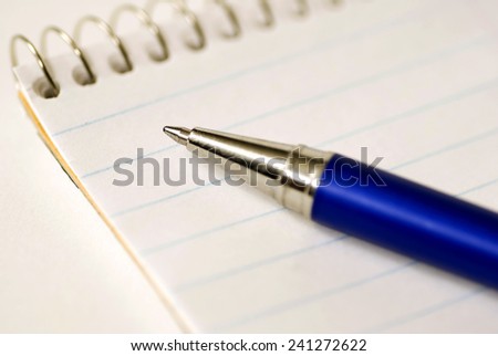 Pen On Paper/ Focus On Pen Tip/ Time To Write Your List