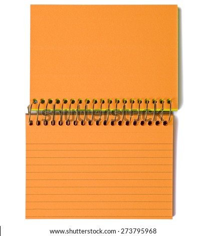 Brightly Colored Orange Blank Ruled Note Cards/ Spiral Bound Orange Ruled Note Cards