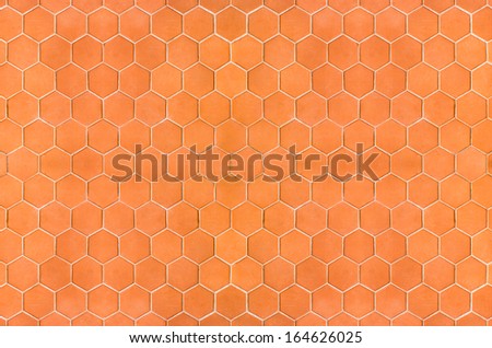 Orange Octagon mosaic, architecture background.