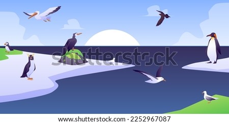 Similar – Image, Stock Photo petrel Landscape Water Sky