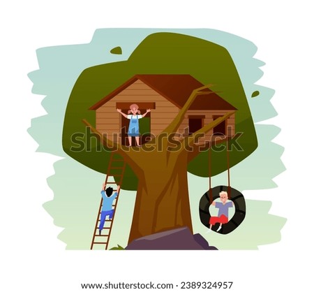 Similar – Image, Stock Photo Ladder with tree in spring