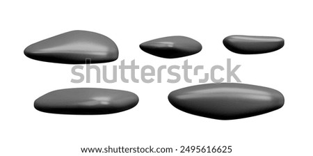 Similar – Image, Stock Photo Various pebbles on black sandy shore in sunlight