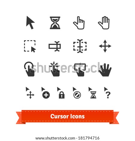 Cursor icons set. For web and multimedia.