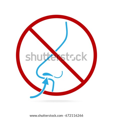Do not inhale blue icon, warning sign