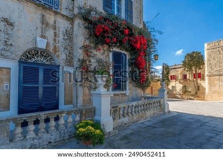 Image, Stock Photo Colorful Streets of Mdina, Malta