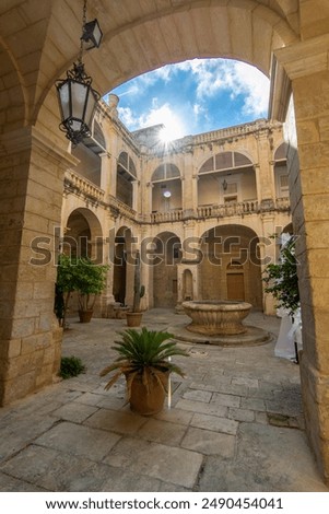 Similar – Image, Stock Photo Colorful Streets of Mdina, Malta