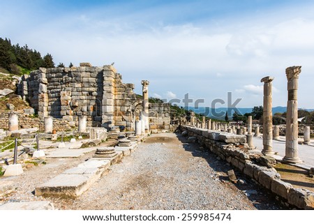 The Temples of Dea Roma and Divus Julius Caesar (Temenos),Ephesus