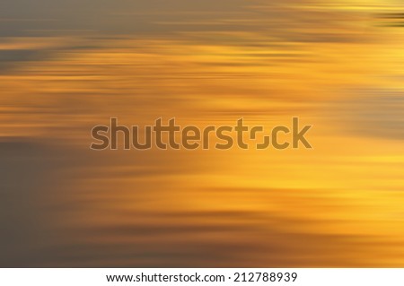 Color of Sunrise Light on Calm Water, Motion blur Effect