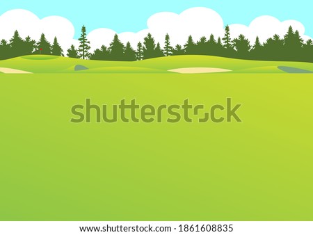 illustration of green golf course 
