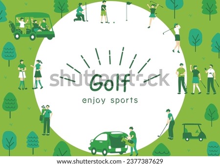 Illustrations of People Enjoying Golf