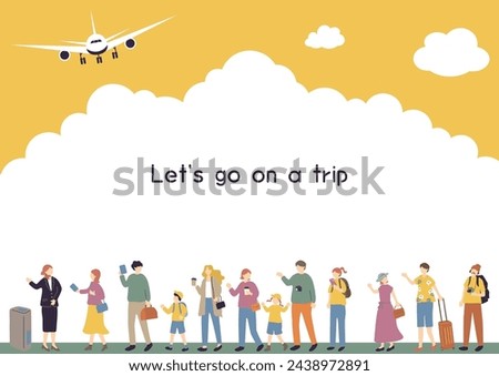 Illustration of people enjoying traveling