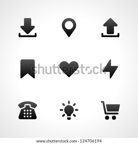 Web site icons set for landing page, infographics design, social media application and promotion banners vector illustration