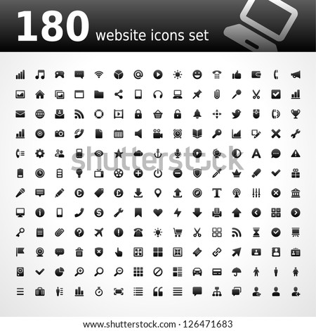 Web site vector icons set