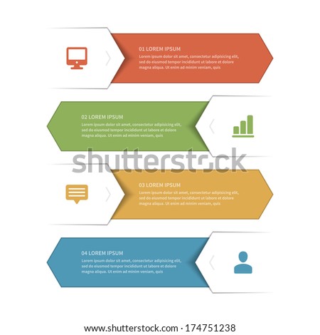Business step options banner. Vector illustration. Infographics design template. 