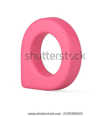 Map pin positioning marker 3d icon realistic decorative design vector illustration. Location cyberspace searching mobile application alert GPS destination fix isolated on white. Pink isometric pushpin