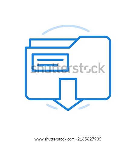 
Loading files from memory card vector line icon. Removable electronic chip with down arrow. Online filling with information of hard disk and USB flash drive. Retention and digital data buffering.