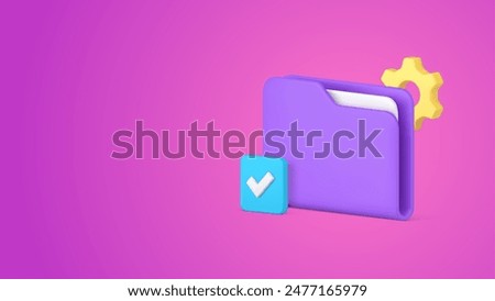 Document storage server digital file folder archive settings database management 3d vector banner billboard template. Private information organize optimization service catalog data paperwork system