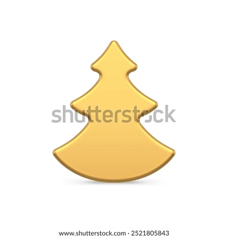 Image, Stock Photo Small golden fir tree stands on an open book. Christmas.