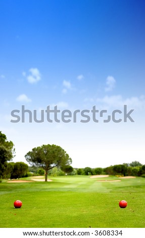 golf course from the tee off