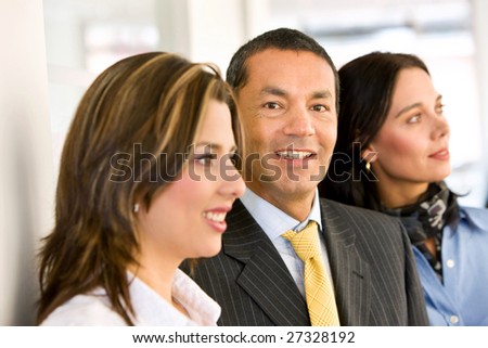 Small Group of business people smiling at the office