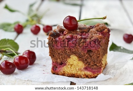 homemade cherry pie with  sweet cherry berries