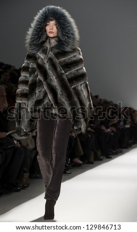 NEW YORK - FEBRUARY 12: Models perform at Dennis Basso Show for Fall/Winter 2013 Collection during Mercedes-Benz Fashion Week on February 12, 2013 in New York
