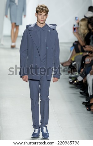 NEW YORK, NY - SEPTEMBER 6, 2014: Felix Gesnouin walks the runway at Lacoste Spring 2015 Collection at The Theater at Lincoln Center
