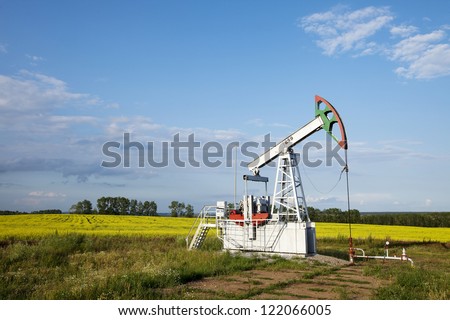 oil production in the summer flowering field in Tatarstan