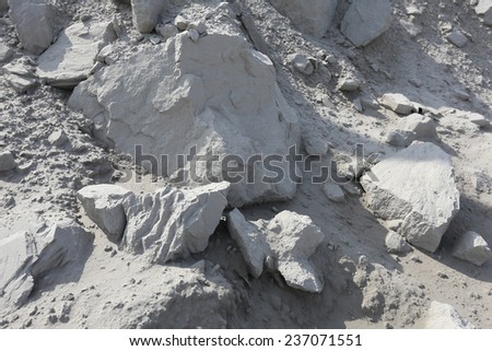 close-up texture isolated gray stone and mud in natural lighting