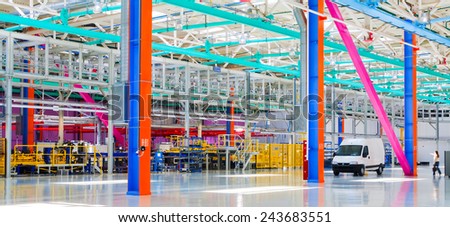 Yelabuga, Russia - May 12, 2014: assembly line vehicles Ford Sollers plant in the special economic zone \