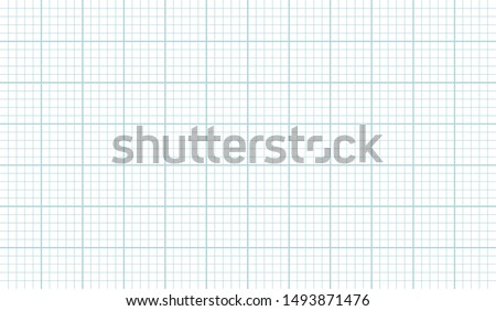 Grid paper sheet texture vector horizontal background, grahp paper template for architect plans