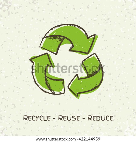 Similar – Image, Stock Photo Recycling logo on paper on a green background